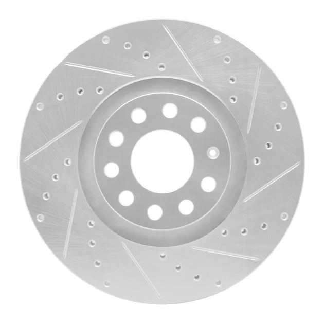 R1 Concepts EDZ-73036R Brake Rotor Drilled and Slotted Silver